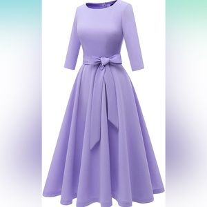 Womens Size 2XL Lavender Lilac Vintage Skater Dress Dress Tells